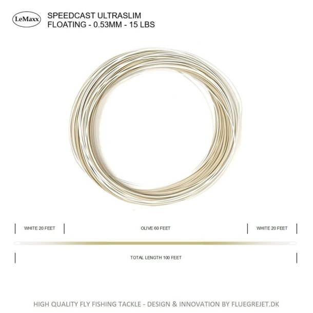 DISTANCE Speedcast Ultraslim 0.53mm 15lbs White/Olive/White